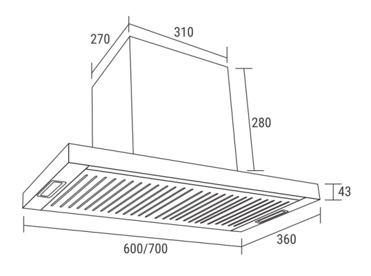 Máy hút mùi nhà bếp chữ T cao cấp Gemanivn GM-T710