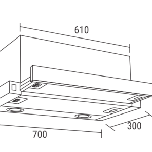 Máy hút mùi âm tủ dạng kéo rút Gemanivn GM-AT70
